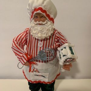 Ashland Christmas Collectible Baker Santa Figure 10.5 NWT